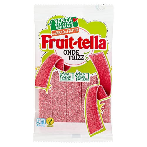 Fruittella Onde Frizz weiche Bonbons mit Fruchtgeschmack ohne tierische Gelatine Beutel mit 145g Süßigkeiten mit natürliche Aromen ohne künstliche Farbstoffe und Fruchtsaft von Fruittella