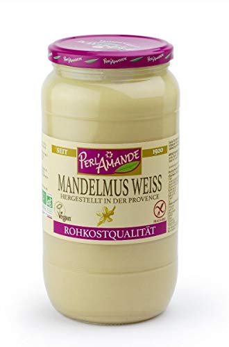 Bio Mandelmus weiss 1 kg im Glas - Rohkostqualität von Perlamande