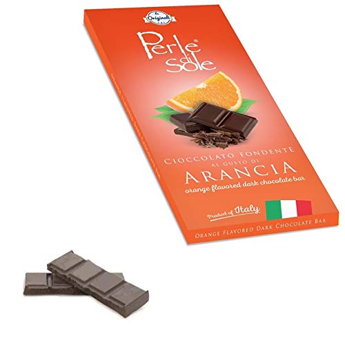 Dunkler Schokoladenriegel mit Orangengeschmack - Perle di Sole - Angebot 10 Stück von Perle di Sole