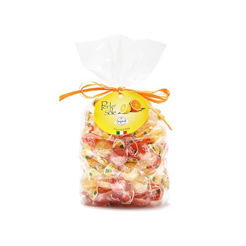 Perle di Sole Süßigkeiten Bonbons mit Orangen und Zitronen Geschmack 500g von Perle di Sole