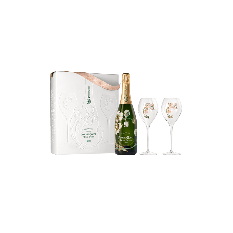 Perrier-Jouët : Belle Epoque GreenBox + 2 Champagner flöten 2014 von Perrier-Jouët