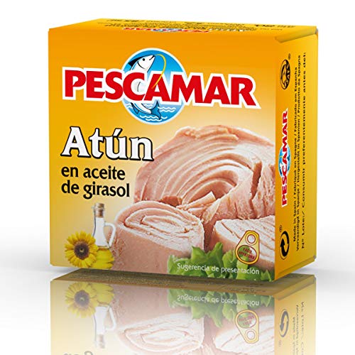 Pescamar Fisch Thunfisch Sonnenblumenöl, 5er Pack (5 x 80 g) von Pescamar