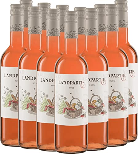 Landpartie Rosé Peter Riegel Weinimport Roséwein 12 x 0,75l VINELLO - 12 x Weinpaket inkl. kostenlosem VINELLO.weinausgießer von Peter Riegel Weinimport