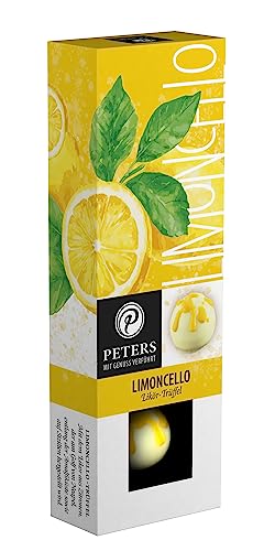 Peters Mit Genuss verführt | 5er Limoncello-Trüffel | Pralinen mit Alkohol | Pralinenschachtel | Geschenk | Trüffel | Fruchtig | Geschenkidee | Made in Germany | Schokolade | 62g von Peters Mit Genuss verführt