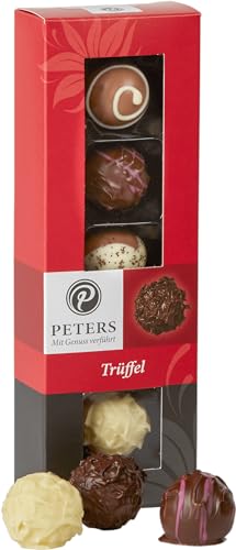 Peters Mit Genuss verführt | 5er Trüffel-Mischung | Hochwertige Pralinen mit Alkohol | Pralinés | Geschenkidee | Schokolade | Geschenk | Pralinenschachtel | Made in Germany | 62g von Peters Mit Genuss verführt