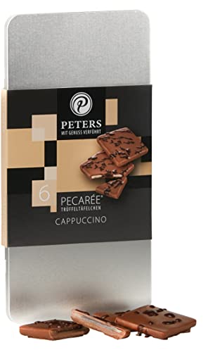 Peters Mit Genuss verführt | 6er Pecarée ® Cappuccino | Trüffel-Täfelchen |Mit Alkohol | Kaffee | Latte Macchiato | Geschenk | Schokolade | Geschenkidee | Made in Germany | 63g von Peters Mit Genuss verführt