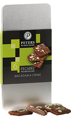 Peters Mit Genuss verführt | 6er Pecarée ® Macadamia Créme | Trüffel-Täfelchen | Mit Alkohol | Geschenk | Köstliche Schokolade | Geschenkidee | Made in Germany | 63g von Peters Mit Genuss verführt