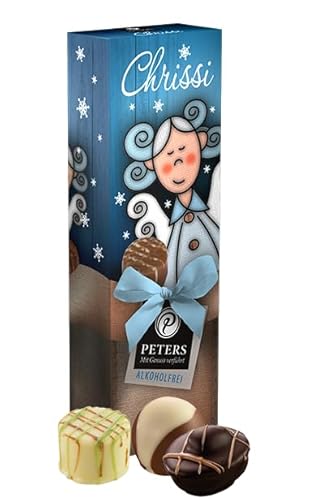 Peters Mit Genuss verführt | "Chrissi" Pralinenmischung ohne Alkohol | 5 Alkoholfreie Pralinen | Hochwertige Pralinen | Pralinés | Geschenkidee | Schokolade | Geschenk | Made in Germany | 60g von Peters Mit Genuss verführt