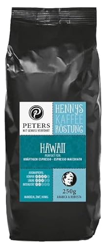 Peters Mit Genuss verführt | Henny's Röstung Hawaii | Sprechender Kaffee AR | Augmented Reality App | Ganze Bohnen | Kaffeebohnen | Ideal für Vollautomaten | Arabica | Mit Koffein | 250g von Peters Mit Genuss verführt