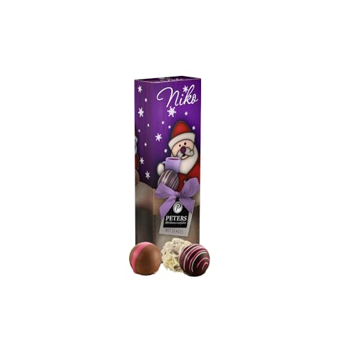 Peters Mit Genuss verführt | Niko | Trüffelmischung "Mit Schuss" | Weihnachtstrüffel | Mit Alkohol | Pralinés | Geschenk | Weihnachten | Geschenkidee | Made in Germany | 62g von Peters Mit Genuss verführt