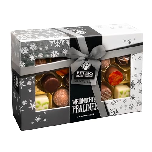 Peters Mit Genuss verführt | Weihnachtspralinen ohne Alkohol | Alkoholfrei | Gemischte Pralinen | Köstliche Pralinés | Weihnachten | Geschenkidee | Geschenk | Made in Germany | 325g von Peters Mit Genuss verführt