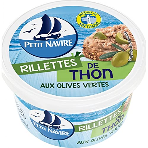 PETIT NAVIRE Thunfisch im Topf (Rillletes) mit grünen Oliven, 125 g von Petit Navire