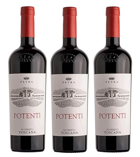 3x 0,75l - 2022er - Petra - Potenti - Toscana I.G.P. - Italien - Rotwein trocken von Petra