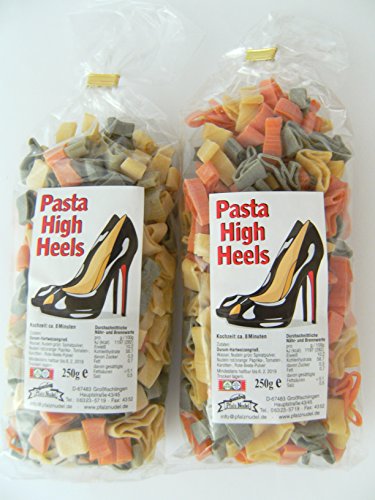 Pfalznudel Streuteile High Heels aus Nudelteig, 2X 250 g, Nudeln, Pasta, Dekoration, Delikatesse, Schuhe von Pfalznudel