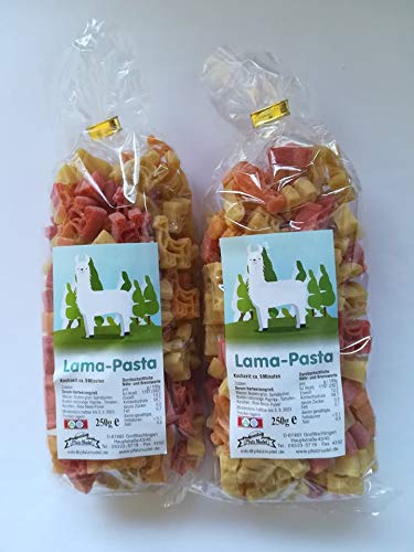 Pfalznudel Streuteile Lamas aus Nudelteig, 2X 250 g, Nudeln, Pasta, Dekoration, Delikatesse, Lama Alpaka von Pfalznudel