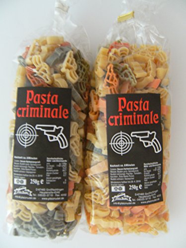 Pfalznudel Streuteile Pistole aus Nudelteig, 2X 250 g, Nudeln, Pasta Criminale, Dekoration, Delikatesse von Pfalznudel