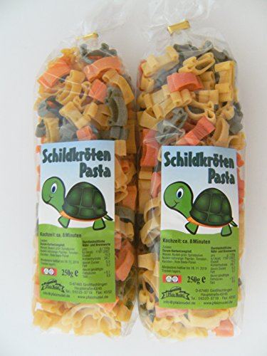 Pfalznudel Streuteile Schildkröten aus Nudelteig, 2X 250 g, Nudeln, Pasta, Dekoration, Delikatesse, Tiere, Schildkröte von Pfalznudel