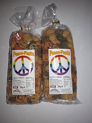 Streuteile Peace aus Nudelteig, 2x 250 g, Nudeln, Pasta, Dekoration, Delikatesse, Frieden von Pfalznudel