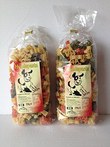 Motivnudeln Nudeln Pasta 2er Pack 250g Durum Hartweizengrieß (Hund 2er Pack) von Pfalznudel