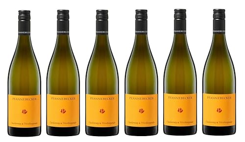 6x 0,75l - 2023er - Pfannebecker - Chardonnay & Weißburgunder - Qualitätswein Rheinhessen - Deutschland - Weißwein trocken von Pfannebecker