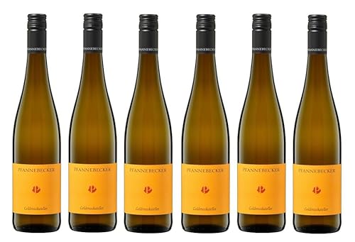 6x 0,75l - 2023er - Pfannebecker - Goldmuskateller - Qualitätswein Rheinhessen - Deutschland - Weißwein trocken von Pfannebecker