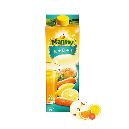 Pfanner A+C+E Fruchtgetränk (1 x 2 l) - min. 25 % Fruchtgehalt – vitamin-reiches Getränk von Pfanner