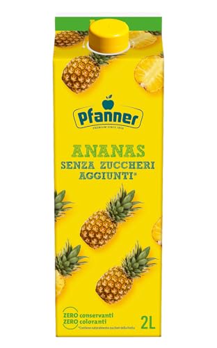 Pfanner Ananas ohne Zuckerzusatz 50% (6 x 2 l) – Ananasgetränk ohne Zuckerzusatz – 50% Fruchtgehalt – Erfrischungsgetränk im Vorratspack von Pfanner