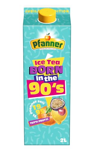 Pfanner Eistee Tutti Frutti (1 x 2 l) – Jubiläumsedition 2L – Ein Klassiker aus den 90er Jahren, der den Eistee-Maßstab setzte – Fruchtig, erfrischend & zeitlos beliebt! von Pfanner