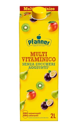 Pfanner Multi ohne Zuckerzusatz 60% (6 x 2 l) – Multivitamingetränk ohne Zuckerzusatz – 60% Fruchtgehalt – Erfrischungsgetränk im Vorratspack von Pfanner