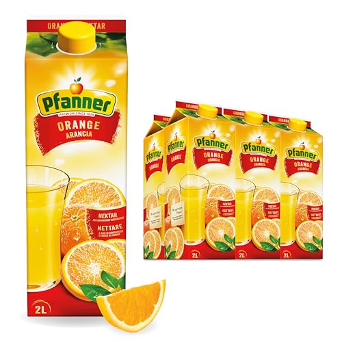 Pfanner Orangen Nektar im Vorratspack – Orangensaft mit Vitamin C – Mind. 50% Fruchtgehalt (6 x 2 l) von Pfanner