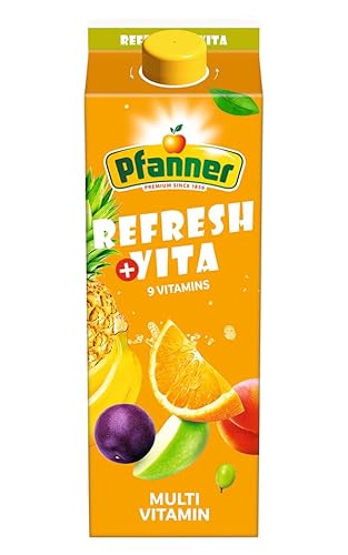 Pfanner Refresh + Vita - Multivitamin Fruchtgetränk (6 x 2 l) – Multi Getränk aus 12 Früchten - 10% Fruchtgehalt - Fruchtgetränk im Vorratspack von Pfanner