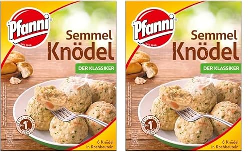 Pfanni Semmel Knödel Der Klassiker für leckere Semmelknödel im praktischen Kochbeutel 7x 200 g (Packung mit 2) von Pfanni