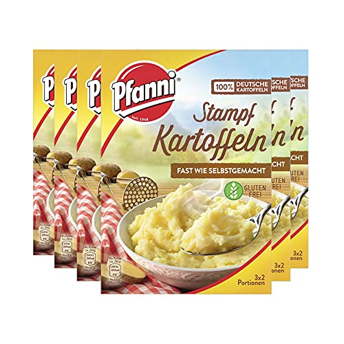 Pfanni Stampf Kartoffeln fast wie selbst gemacht für ein leckeres Kartoffelgericht mit 100% deutschen Kartoffeln 6x 183 g von Pfanni