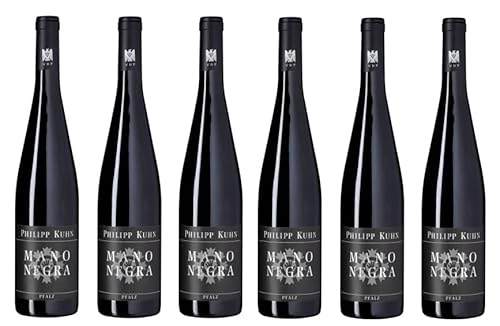 6x 0,75l - 2020er - Philipp Kuhn - Mano Negra - Rotwein-Cuvée - VDP.Gutswein - Qualitätswein Pfalz - Deutschland - Rotwein trocken von Philipp Kuhn