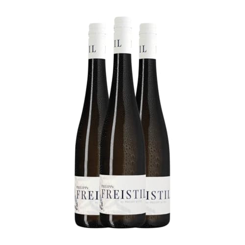 Philipp Kuhn Freistil Gelber Muskateller Muskateller Trocken Pfälz 75 cl Weißwein (Karton mit 3 Flaschen von 75 cl) von Philipp Kuhn