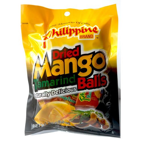 PHILIPPINE BRAND Getrocknete Mango-Tamarind-Kugeln, 3 x 100 g von Philippine Brand