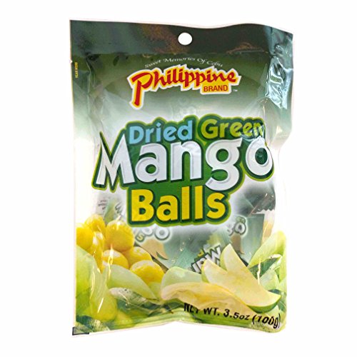 Philippine Brand Getrocknete grüne Mango-Kugeln, Kaufrucht-Snack, 100 ml Beutel von Philippine Brand