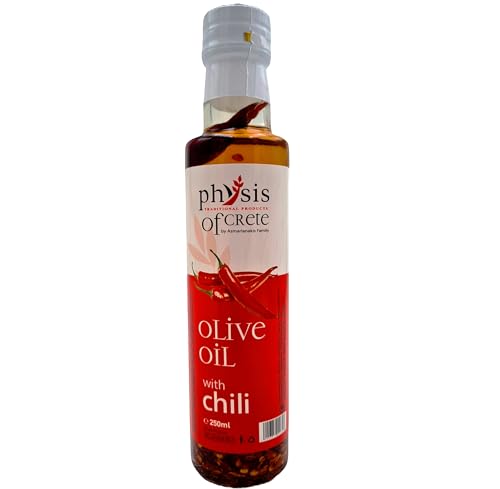 Physis of Crete Extra natives Olivenöl, 250 ml, griechisches Olivenöl, perfekt für Salate (Chili) von Physis of Crete