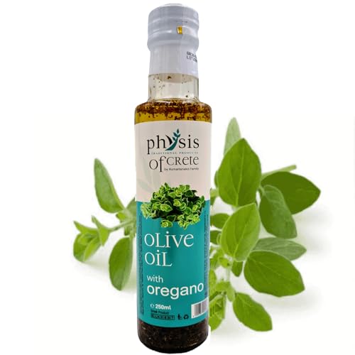 Physis of Crete Extra natives Oregano Olivenöl, 250 ml, griechisches Olivenöl, perfekt für Salate (Oregano) von Physis of Crete