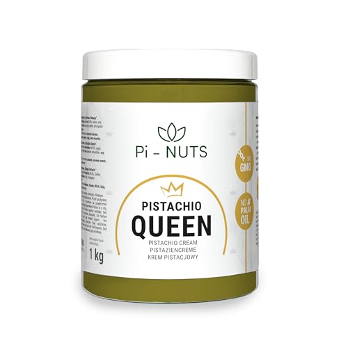 Pi-nuts Pistaziencreme bis zu 54,5% Pistazien - Brotaufstrich Süß - Pistazienmus - Pistazienpaste für Eis, zum Backen, als Aufstrich - Crema di Pistacchio ohne Palmöl - 1kg von Pi-NUTS