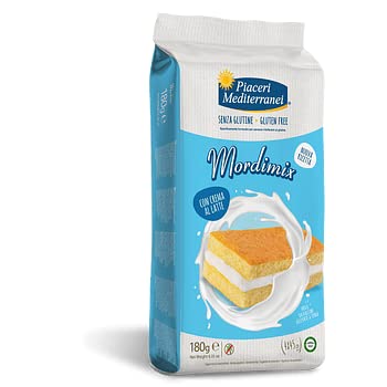 Piaceri Mediterranei Mordimix Crema al Latte Merenda Senza Glutine, 180g von Piaceri Mediterranei