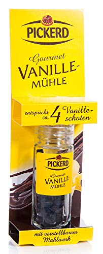 Pickerd Gourmet Vanille-Mühle entspricht ca. 4 Vanille-Schoten Mahlwerk verstellbar 6g von Pickerd