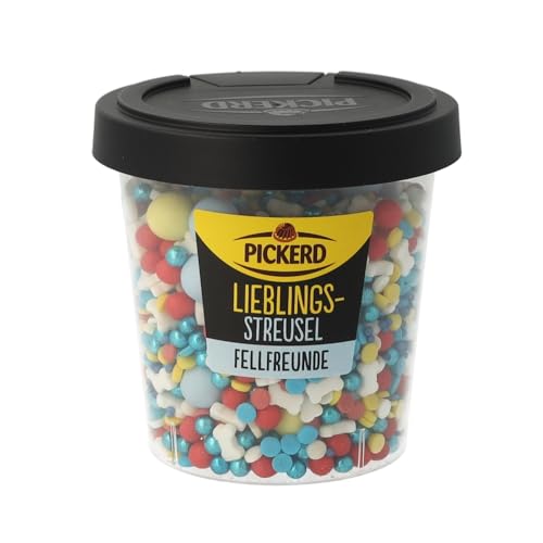 Pickerd Lieblingsstreusel Fellfreunde 110 g Zuckerdekor-Mix mit dragierten Milchschokoladeperlen (16%) von Pickerd