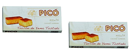 Picó - Das Paket enthält 2 Turron de Yema Tostada - Mandelnougat mit Eigelb - Höchste Qualität - 200gr (Kein Gluten) - Spanisch nougat / Spanisch turron von Picó