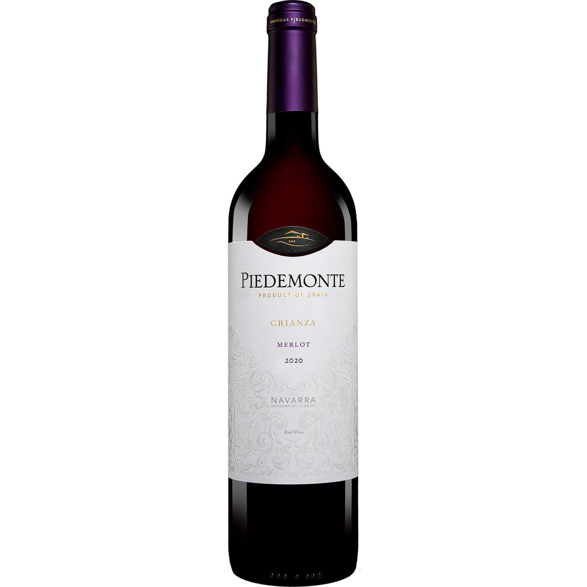 Piedemonte Merlot Crianza 2020  0.75L 14% Vol. Rotwein Trocken aus Spanien von Piedemonte