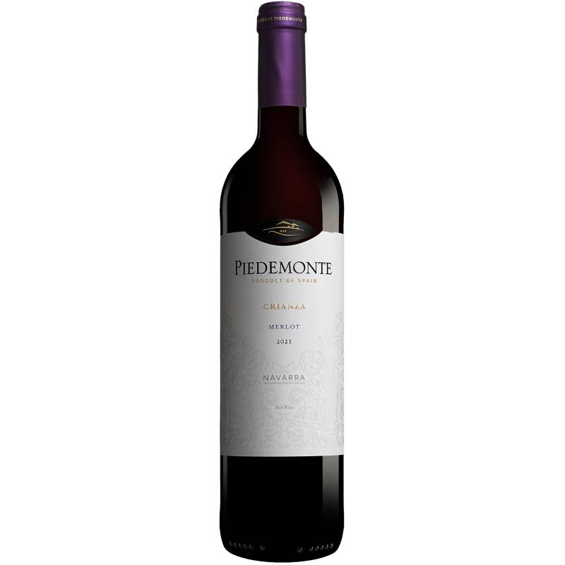 Piedemonte Merlot Crianza 2021  0.75L 14% Vol. Rotwein Trocken aus Spanien von Piedemonte