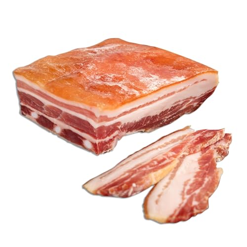 WURSTBARON® Italienische Pancetta, ca. 250g der italienischen Spezialität, luftgetrockneter und würziger Schweinebauch von Pikanten