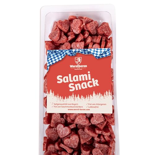 WURSTBARON® - Salami Mini Herzen - Original Wurst Snack Herzchen aus Bayern - 500g Big Pack - Snackbox Sticks von Pikanten