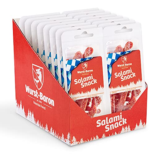 WURSTBARON® Salami Wurst Snack Anker aus Bayern, 16 x 50g von Pikanten