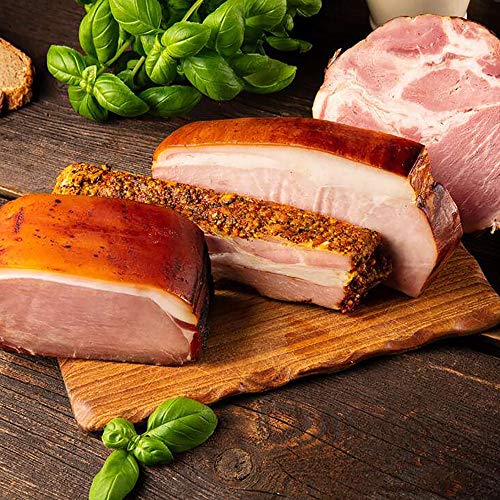 WURSTBARON® Schinken & Speck Wurst Probierpaket mit Oberpfälzer Schwarzrauchschinken, Bauerngeräuchertes, Hüttenspeck von Pikanten